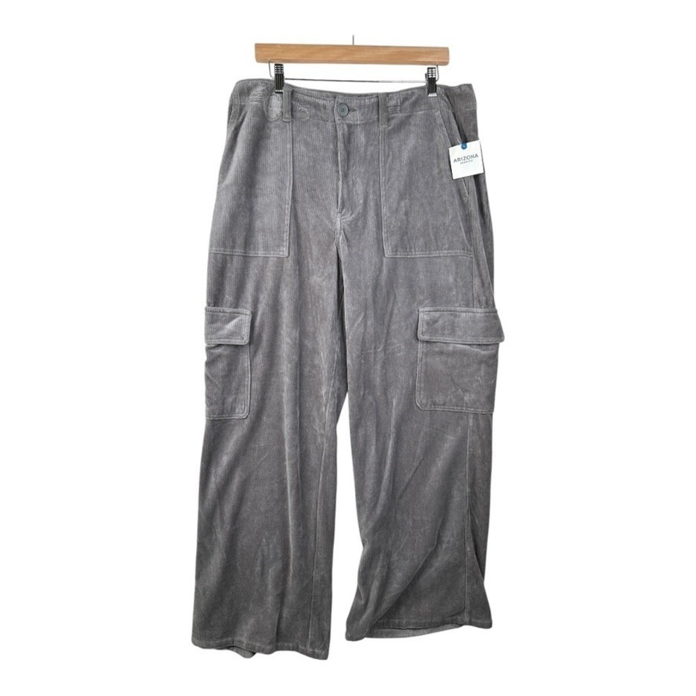 Arizona Low Rise Loose Fit Womens Straight Corduroy‎ Pant - Juniors Size 14 New